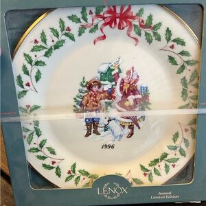 NIB Lenox Annual Collector Christmas China Plate - 1996 Letter to Santa
